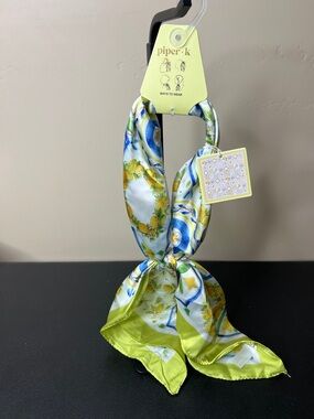 Piper K | Spring Lemon Tile Themed Scarf 🍋